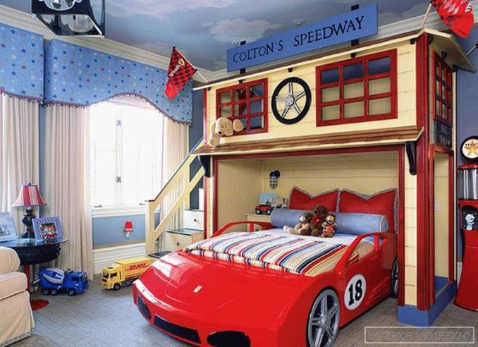 Foto detskej izby pre chlapca vo veku 10-12 rokov