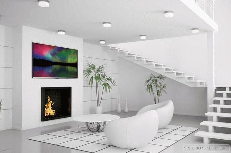 Biela farba v obývacej izbe - foto 4