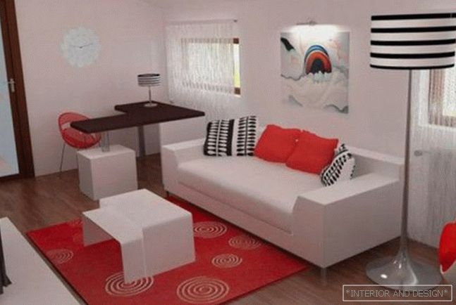 Spálňa-obývacia izba: tajomstvo dizajnu - foto