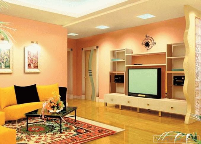 Dizajnová miestnosť v jednej miestnosti Chruščov