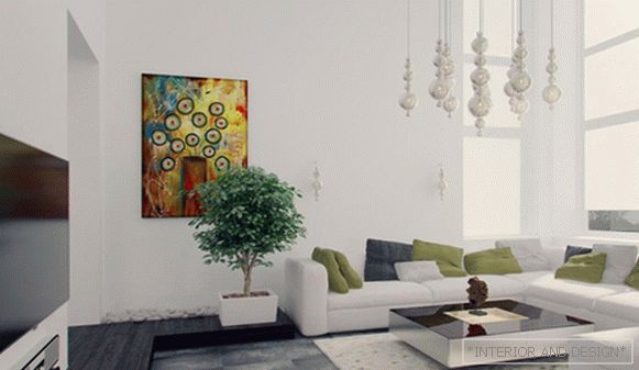Obývacia izba v modernom štýle (minimalistický nábytok) - 1