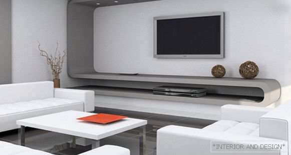 Nábytok do obývacej izby v modernom štýle (high-tech) - 3