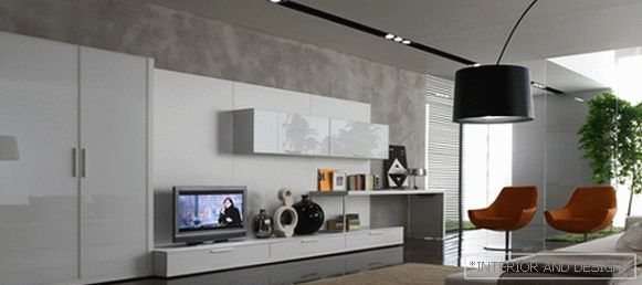 Nábytok do obývacej izby v modernom štýle (high-tech) - 4