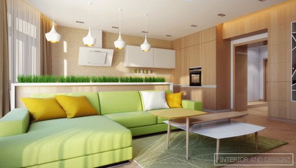 Obývacia izba v modernom štýle (ekologický nábytok) - 1