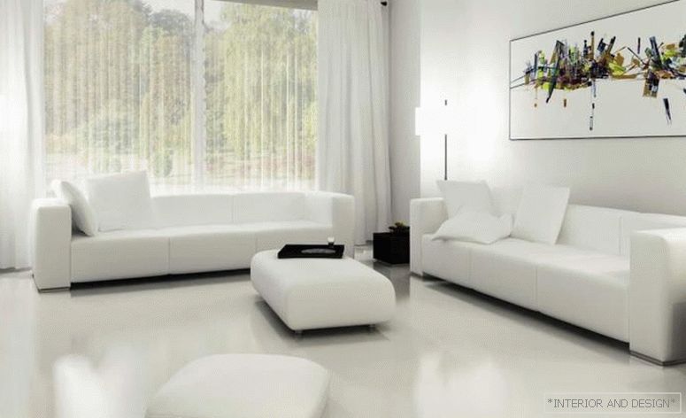 Závesy pre obývaciu izbu v štýle minimalizmu 2