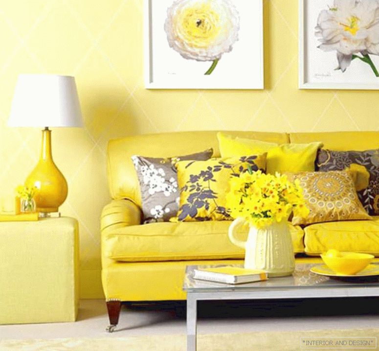 Žltá farba v interiéri 1