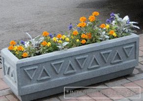 Kvetináče betónové kvetináče pre vonkajšie farby.